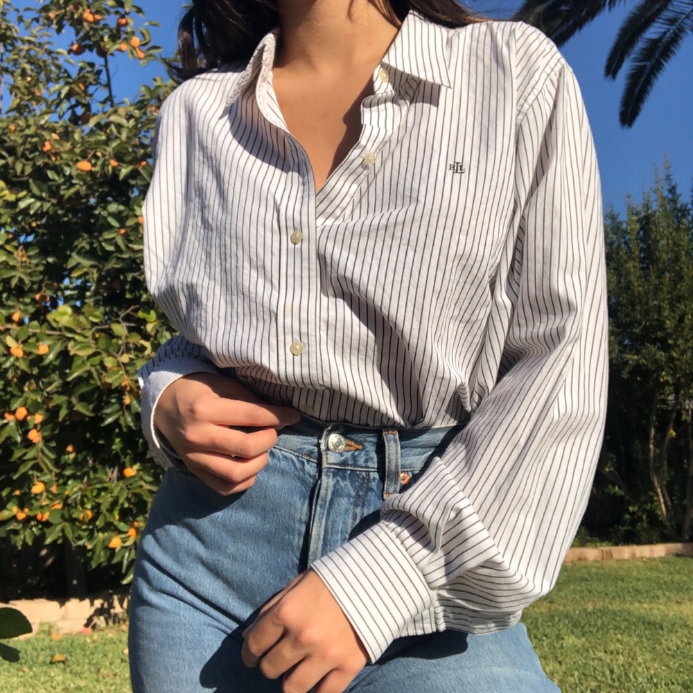 Ralph Lauren Striped Button Down Top